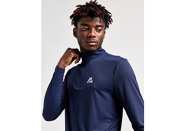 MONTIREX Peak Grid 1 4 Zip Top Navy