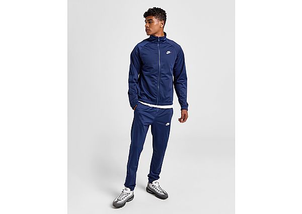 Nike Poly Knit Tracksuit Navy White