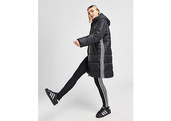 Adidas Originals 3-Stripes Long Padded Jacket Black