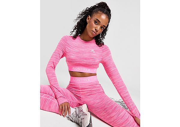 Montirex Icon Lite Long Sleeve Crop Top Pink