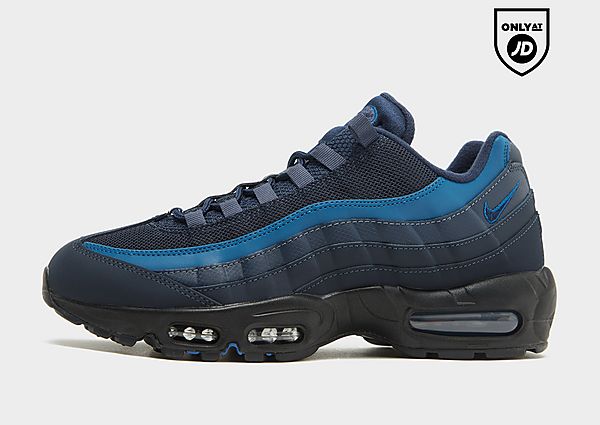 Nike Men's Shoes Air Max 95 Black Thunder Blue Court Blue Obsidian