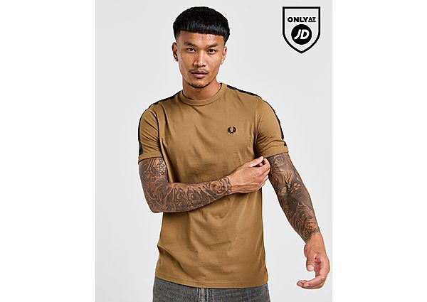 Fred Perry Tape Ringer T-Shirt Brown