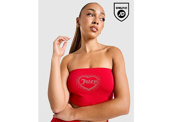 JUICY COUTURE Diamante Heart Logo Bandeau Top