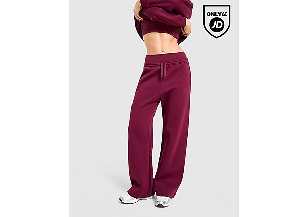 DAILYSZN Everyday Wide Leg Joggers - Burgundy, Burgundy