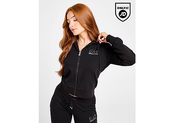 EA7 Emporio Armani Slim Diamante Full Zip Hoodie
