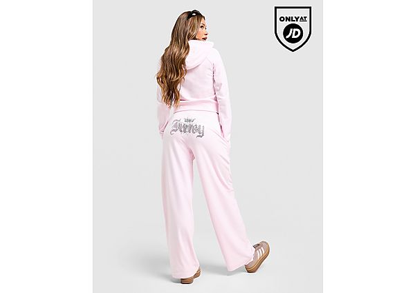 JUICY COUTURE Angel Velour Diamante Wide Joggers