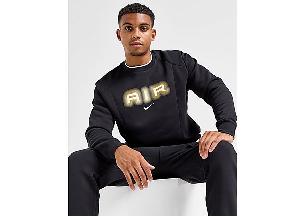 Nike Air Crew Sweatshirt Black Metallic Gold