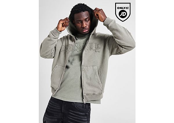 Supply & Demand Aydar Zip Through Hoodie Olive