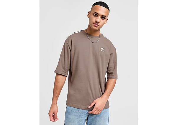 adidas Originals Oversized 3Stripes TShirt Brown