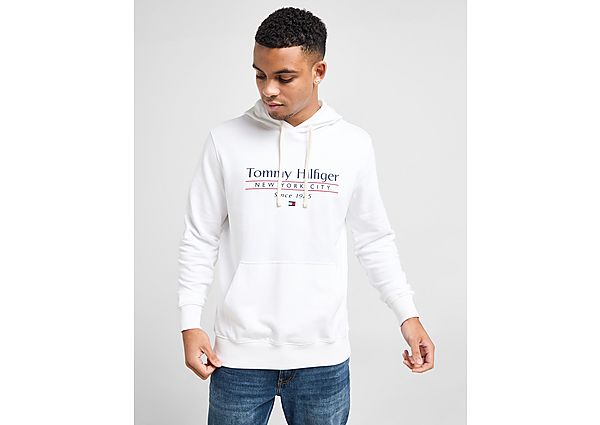 Tommy Hilfiger Stacked Overhead Hoodie White