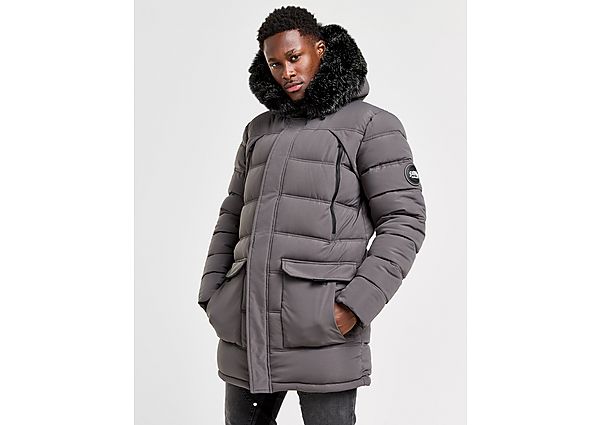 Supply & Demand Moretay Longline Parka Jacket Grey