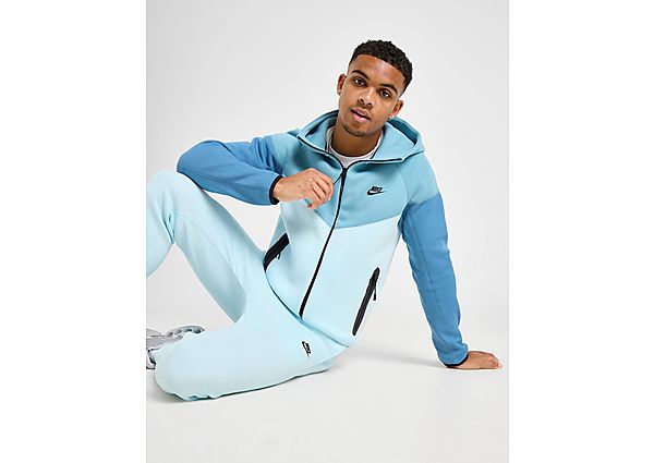 Nike Tech Fleece Hoodie Denim Turquoise Glacier Blue Aegean Storm Black