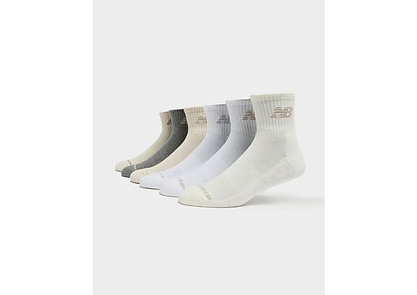 New Balance 6Pack Everyday Quarter Socks Beige