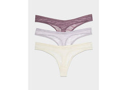 Calvin Klein Underwear 3-Pack Sheer Thongs Multi Coloured