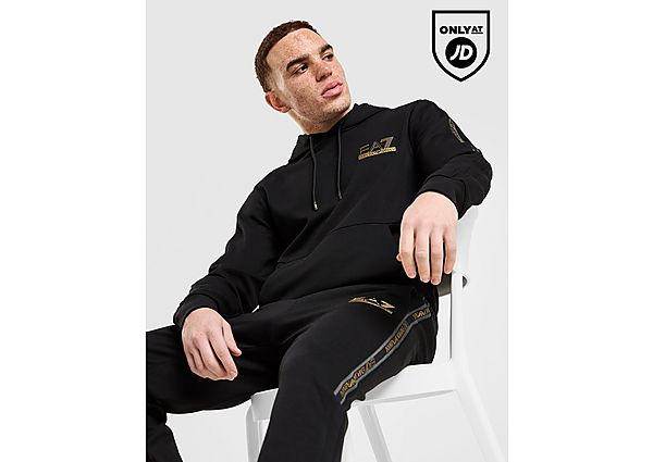 EA7 Emporio Armani Tape Centre Logo Overhead Hoodie