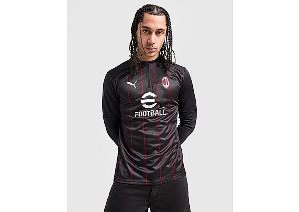 PUMA AC Milan Pre Match 14 Zip Top Black