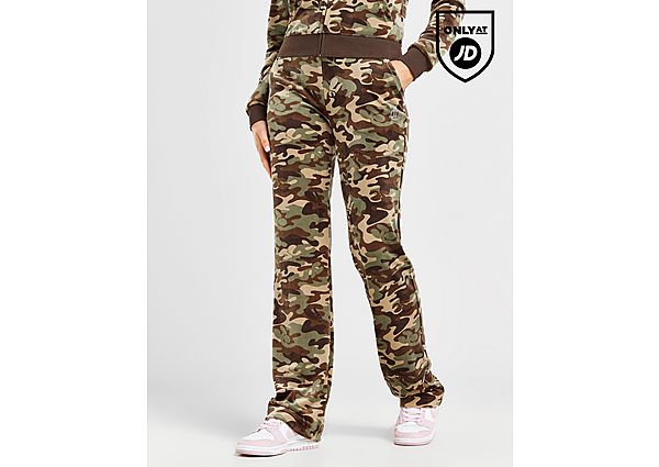 JUICY COUTURE Diamante Velour Camo Track Pants