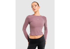 Nike Chill Rib Long Sleeve Top brown