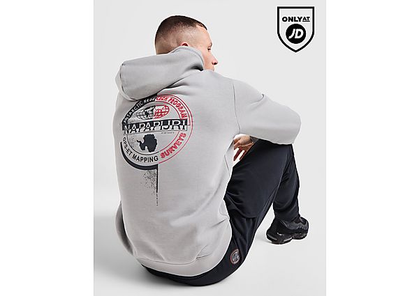 Napapijri Back Graphic Bollo Overhead Hoodie Grey