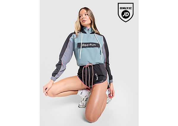 Red Run Activewear Outer Space Colour Block Woven Shorts
