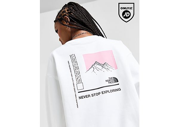 The North Face Mountain Box Logo Crew Sweatshirt - White 