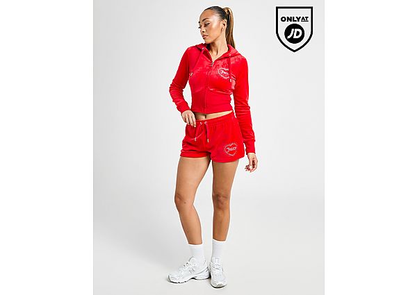JUICY COUTURE Diamante Heart Logo Shorts