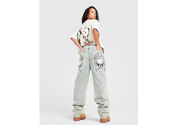 Ed Hardy Flaming Skull Relaxed Jeans