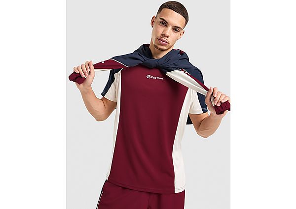 Run Activewear Crimson Wave Tech Power T-Shirt - Burgundy, Burgundy