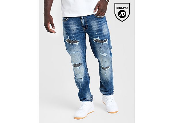 Supply & Demand Rhinestone Slim Ripped Jeans