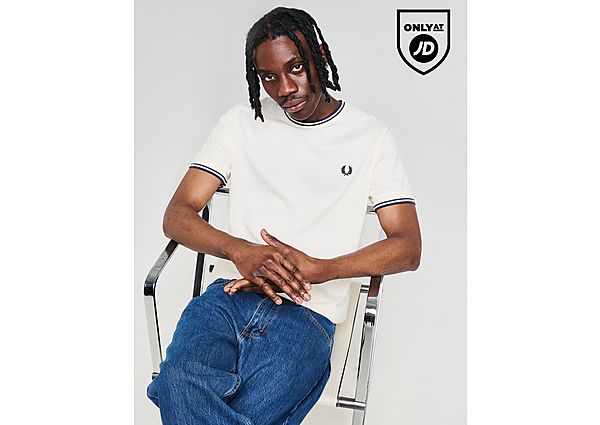 Fred Perry Twin Tipped TShirt Ecru