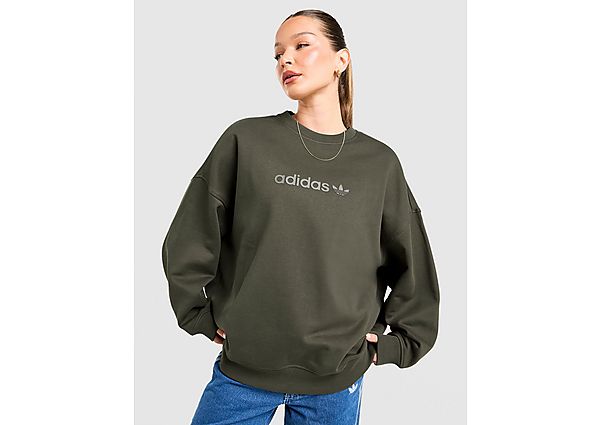 adidas Originals Essential Linear Oversized Crew Sweatshirt