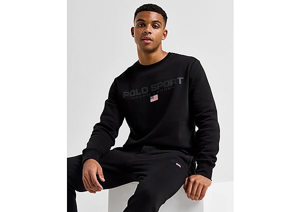 Polo Sport Large Logo Crew Sweatshirt Black