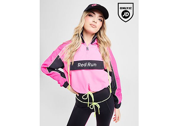 Red Run Activewear Twin Flame Cropped Windbreaker