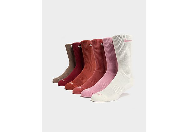 Nike 6-Pack Crew Everyday Plus Socks Red