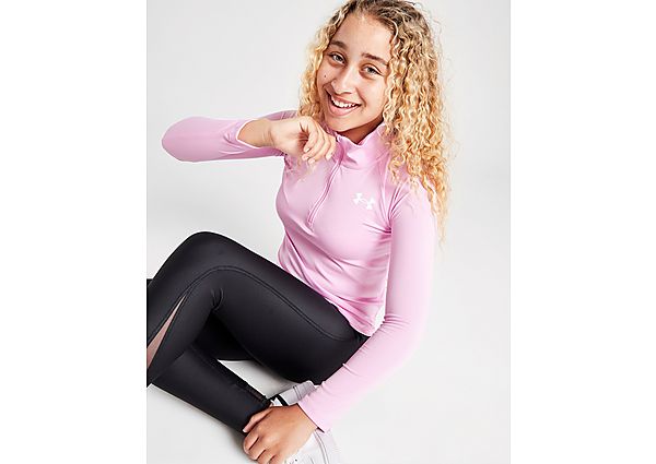 Under Armour Girls' Tech 1/2 Zip Top Junior - Pink, Pink