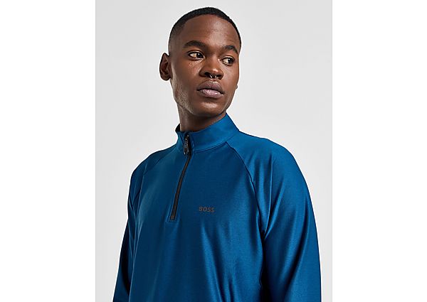 BOSS Active 1/2 Zip Top Blue