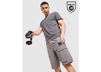EA7 Emporio Armani Badge Woven Cargo Shorts grey