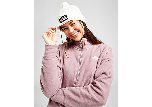 The North Face TNF Box Pom Beanie Hat White