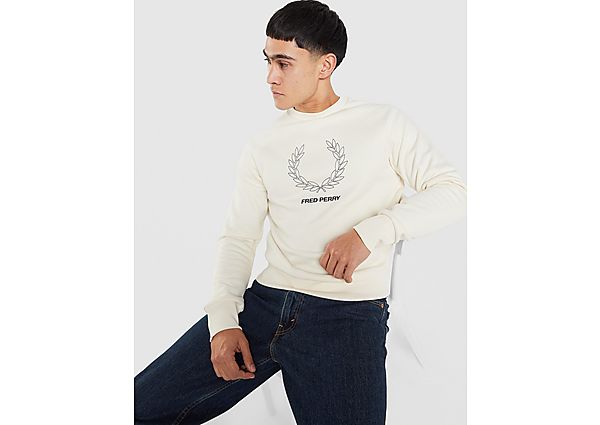Fred Perry Outline Laurel Wreath Crew Sweatshirt