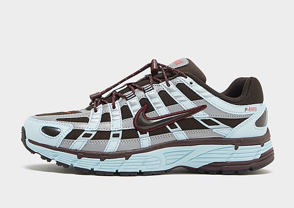 Nike P-6000 Women'S Glacier Blue Velvet Brown Metallic Silver Burgundy Crush