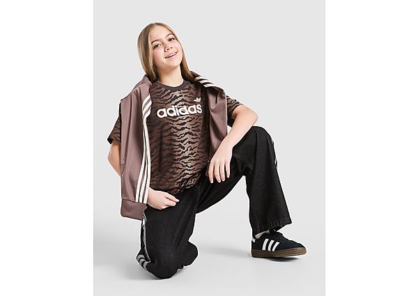 adidas Originals Girls\' Tiger Print T-Shirt Junior