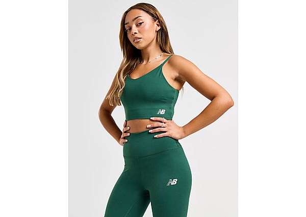 New Balance Logo Sports Bra Green