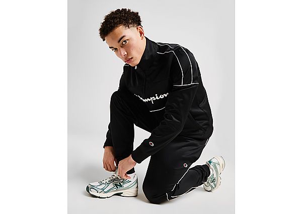 Champion Large Logo Tracksuit Black