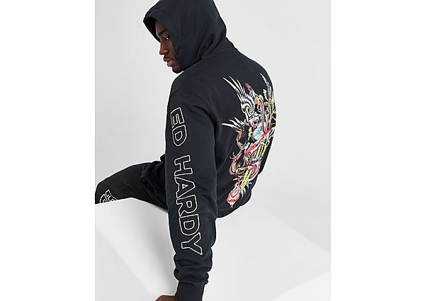 Ed Hardy Battle Zip Hoodie Black