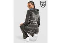 JUICY COUTURE Cross Wash Velour Hoodie black