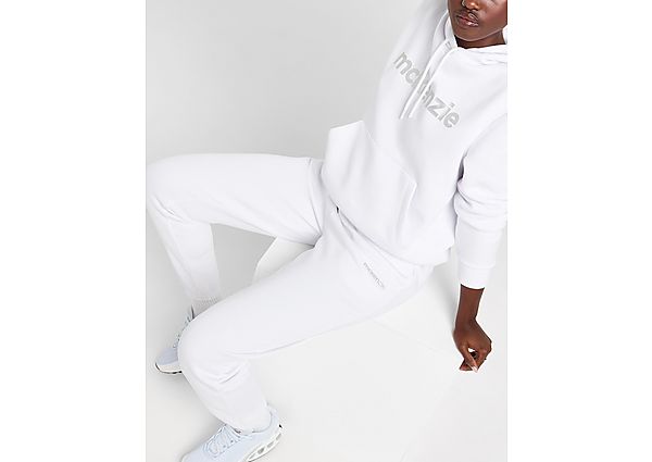 McKenzie Metallic Logo Joggers White