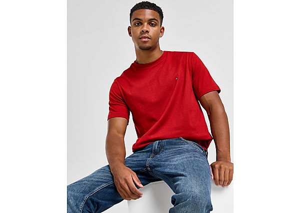 Tommy Hilfiger Flag Embroidery T-Shirt Red