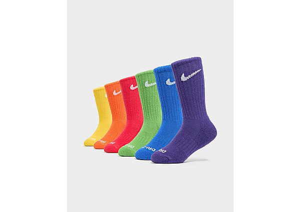 Nike 6Pack Crew Socks Children Multi Coloured