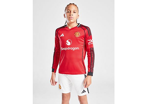 adidas Manchester United 25/26 Long Sleeve Home Shirt Jnr