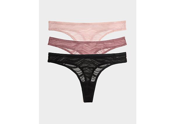 Calvin Klein Underwear 3-Pack Sheer Thongs Multi Coloured